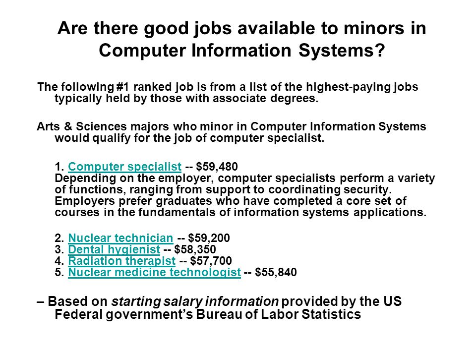 jobs for minors