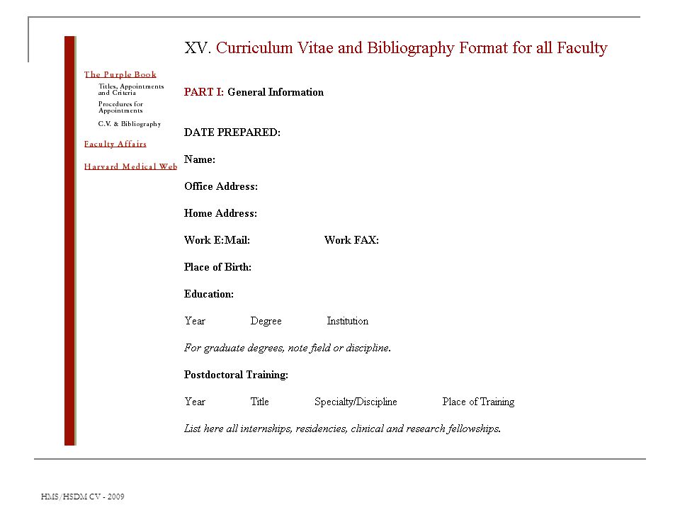 the new hms hsdm cv recognizing the diversity of faculty hms cv format