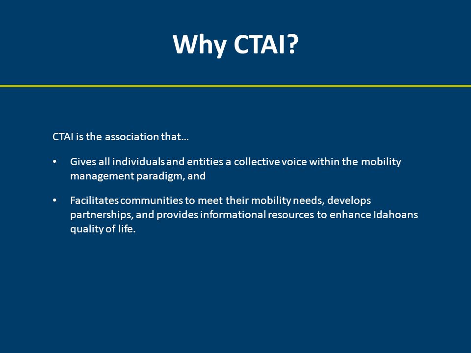Why CTAI.