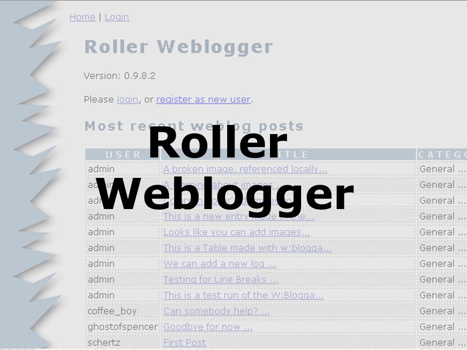 Roller Weblogger