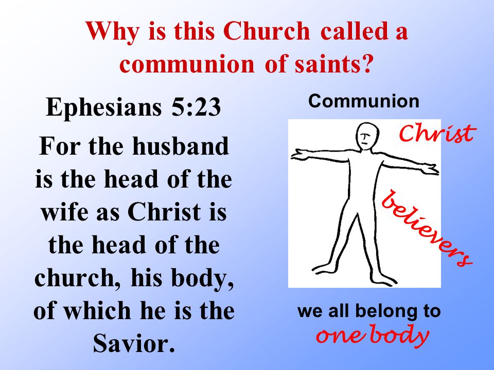 Why is this Church called a communion of saints.