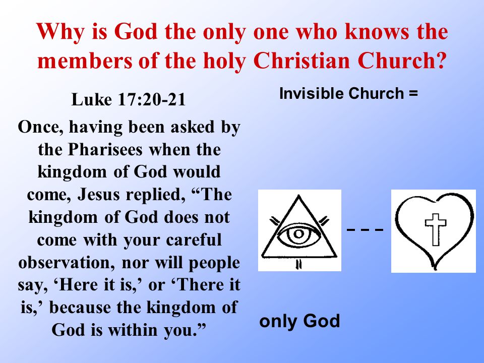 Why is God the only one who knows the members of the holy Christian Church.