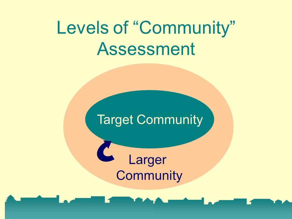 Levels of Community Assessment Target Community Larger Community
