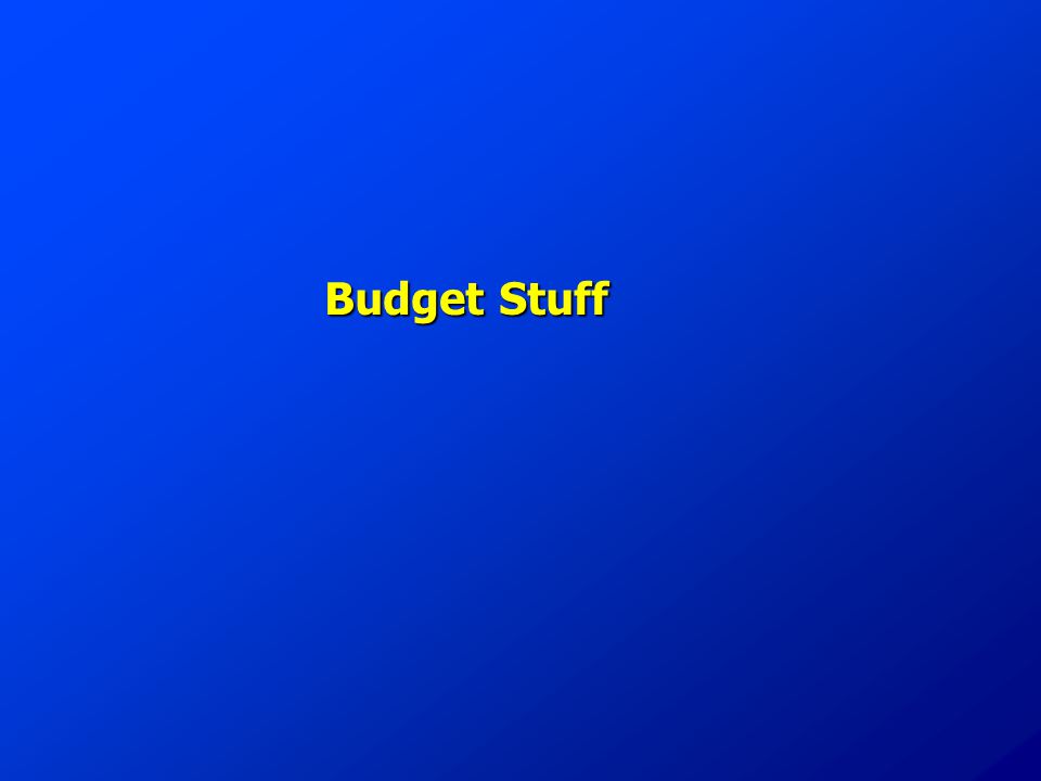 Budget Stuff