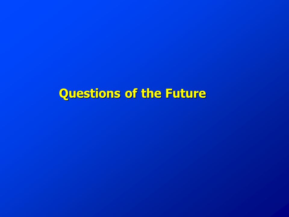 Questions of the Future