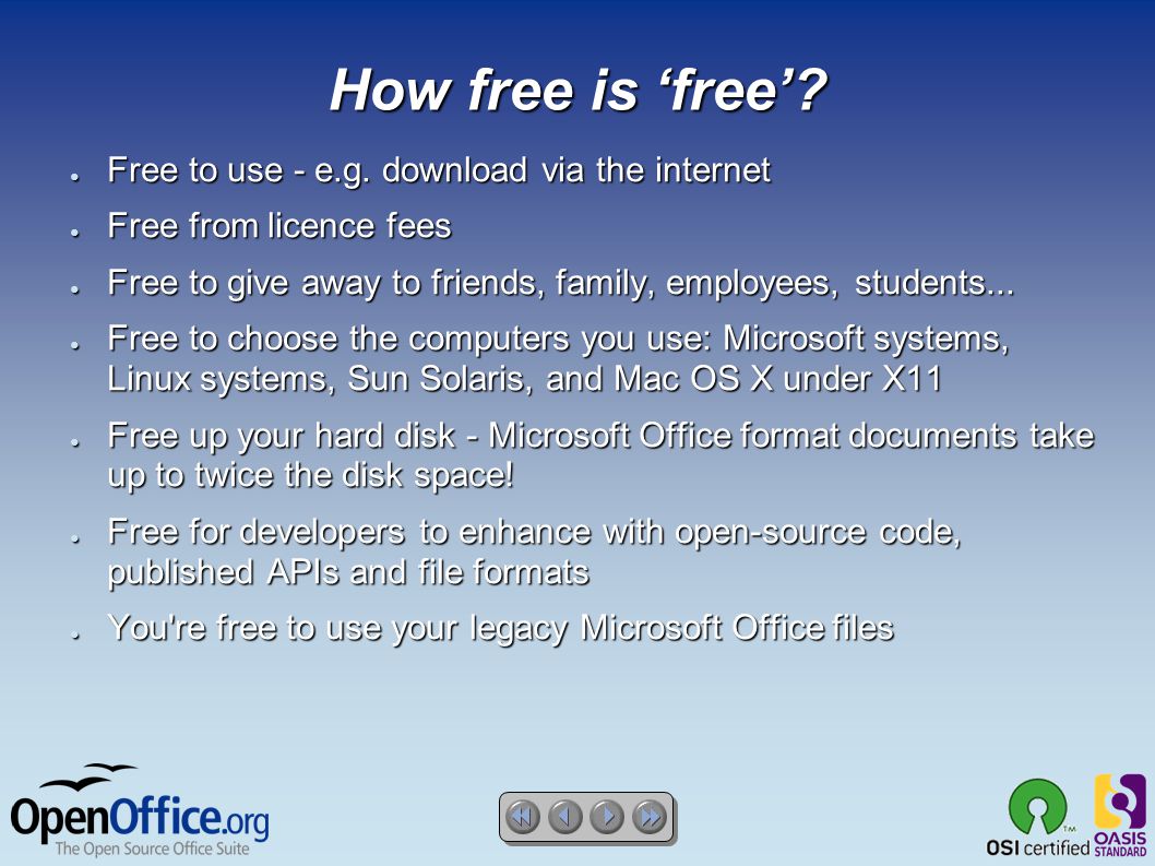 How free is ‘free’. ● Free to use - e.g.