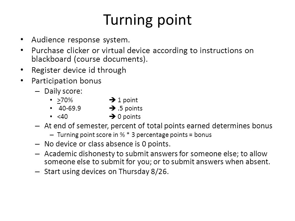 Turning point Audience response system.