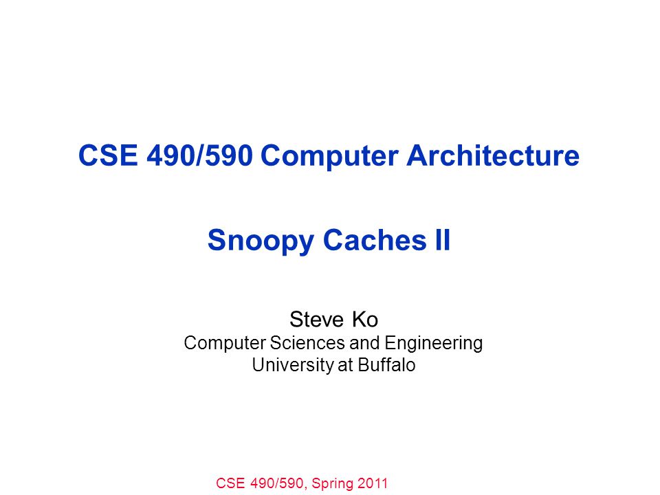 cse 490 590 computer architecture