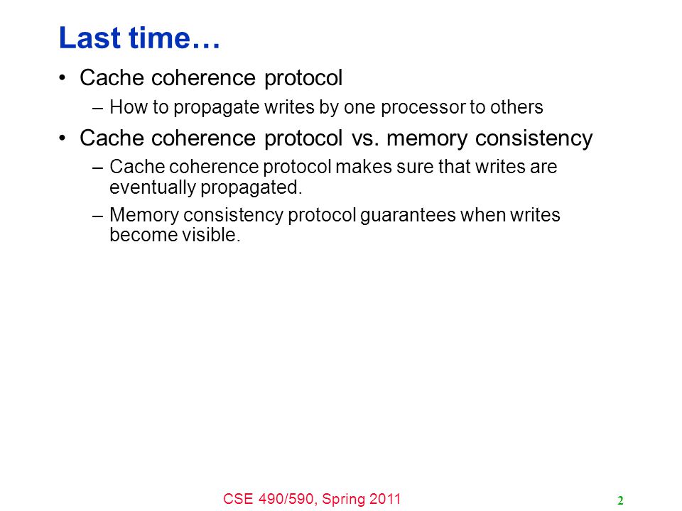 cse 490 590 computer architecture