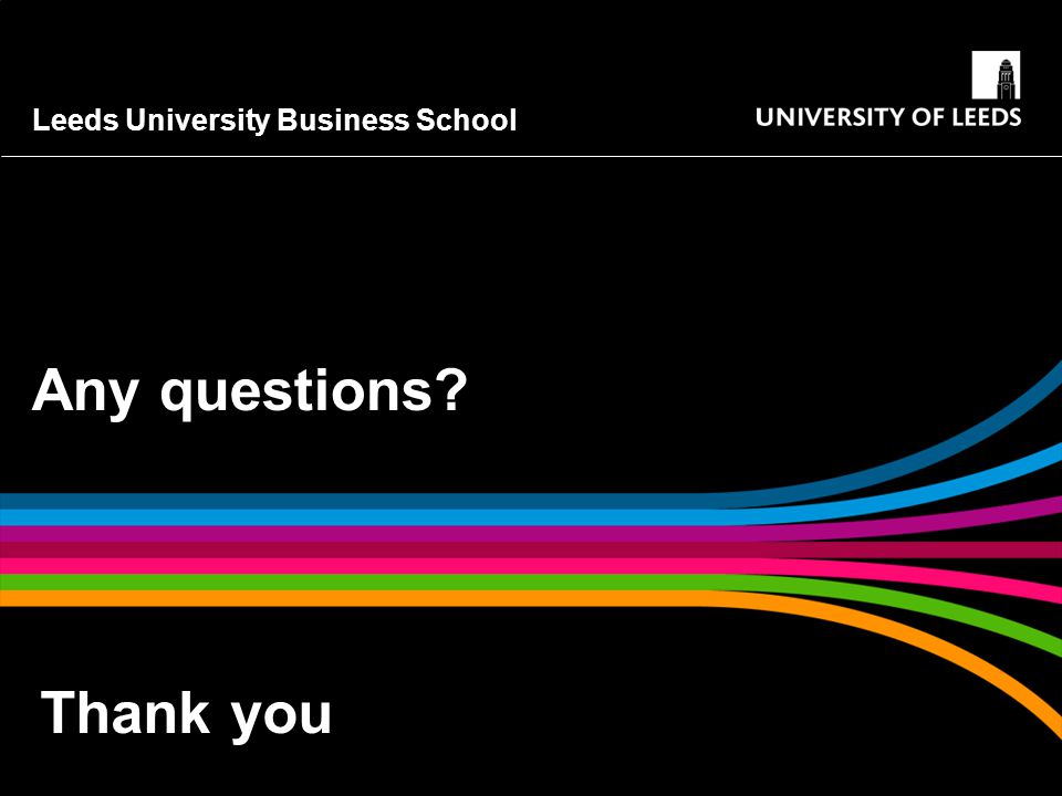 Leeds University Business School Any questions Thank you
