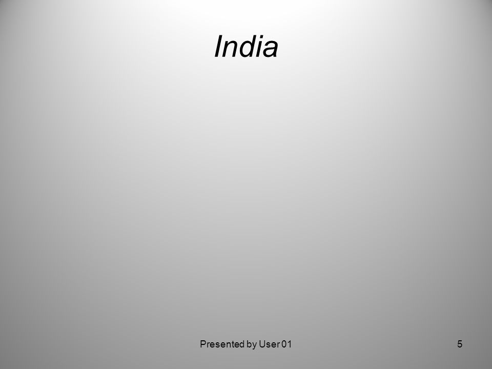 India 5Presented by User 01