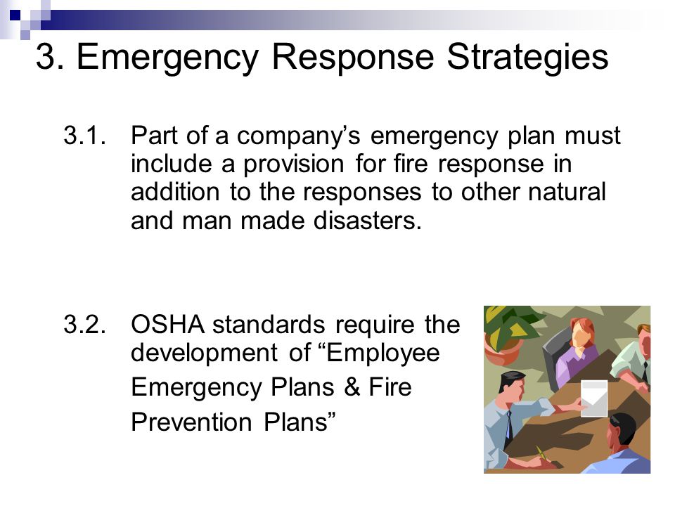 3. Emergency Response Strategies 3.1.