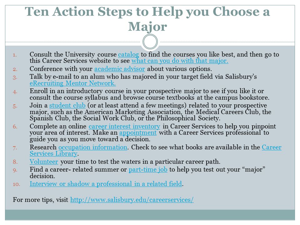 help choosing a major