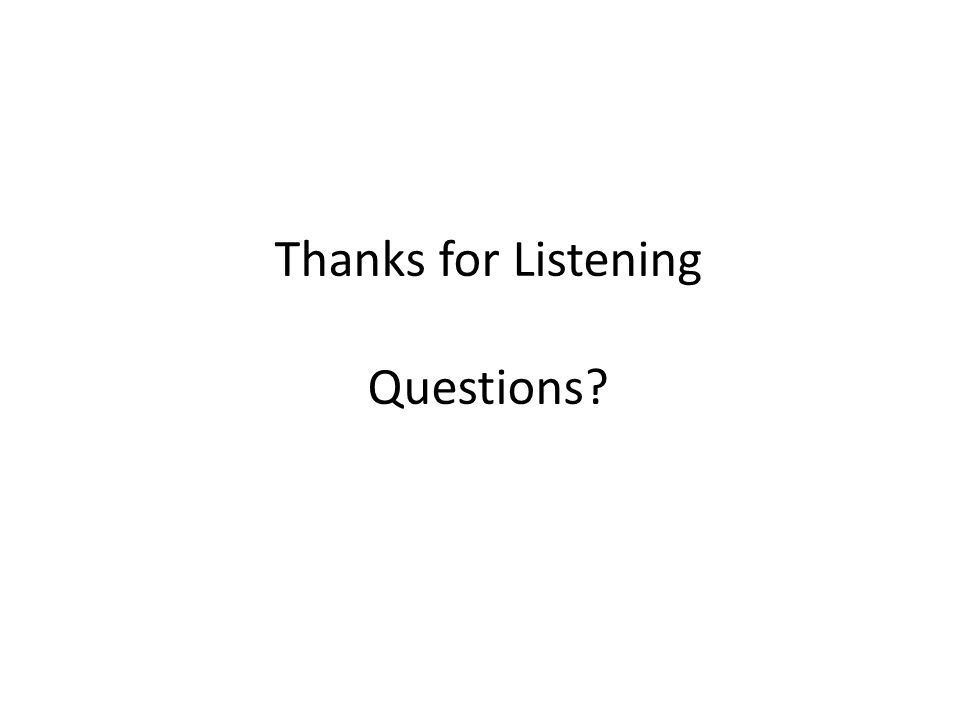Thanks for Listening Questions