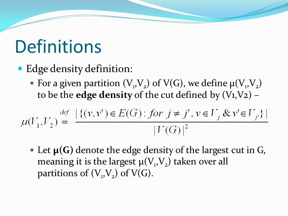 Oded Goldreich Shafi Goldwasser Dana Ron February 13 1998 Max Cut Property Testing By Ori Rosen Ppt Download