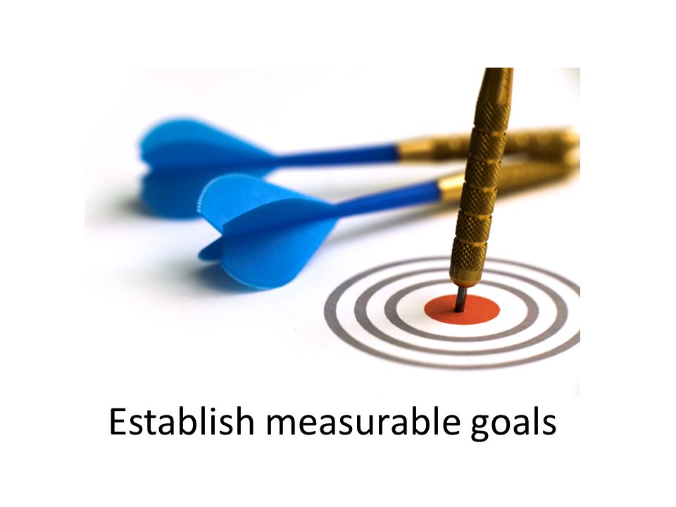 Establish measurable goals
