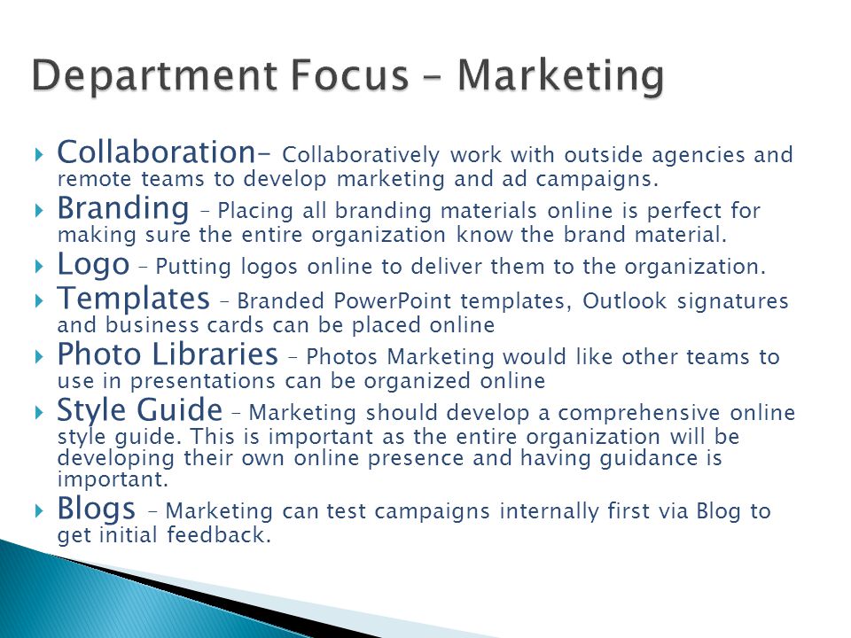  Collaboration – Collaboratively work with outside agencies and remote teams to develop marketing and ad campaigns.