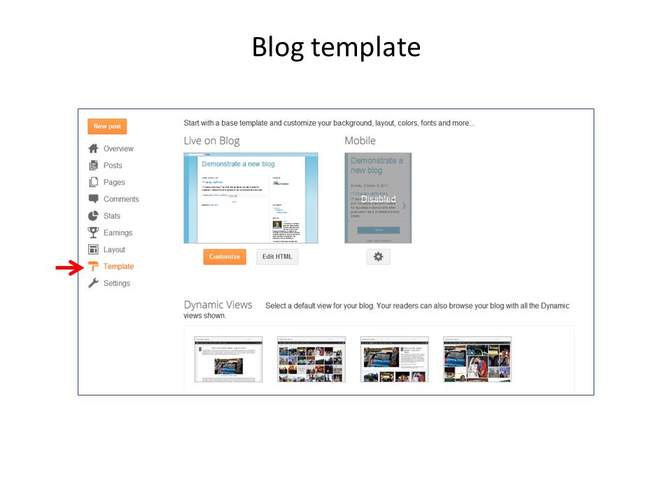 Blog template