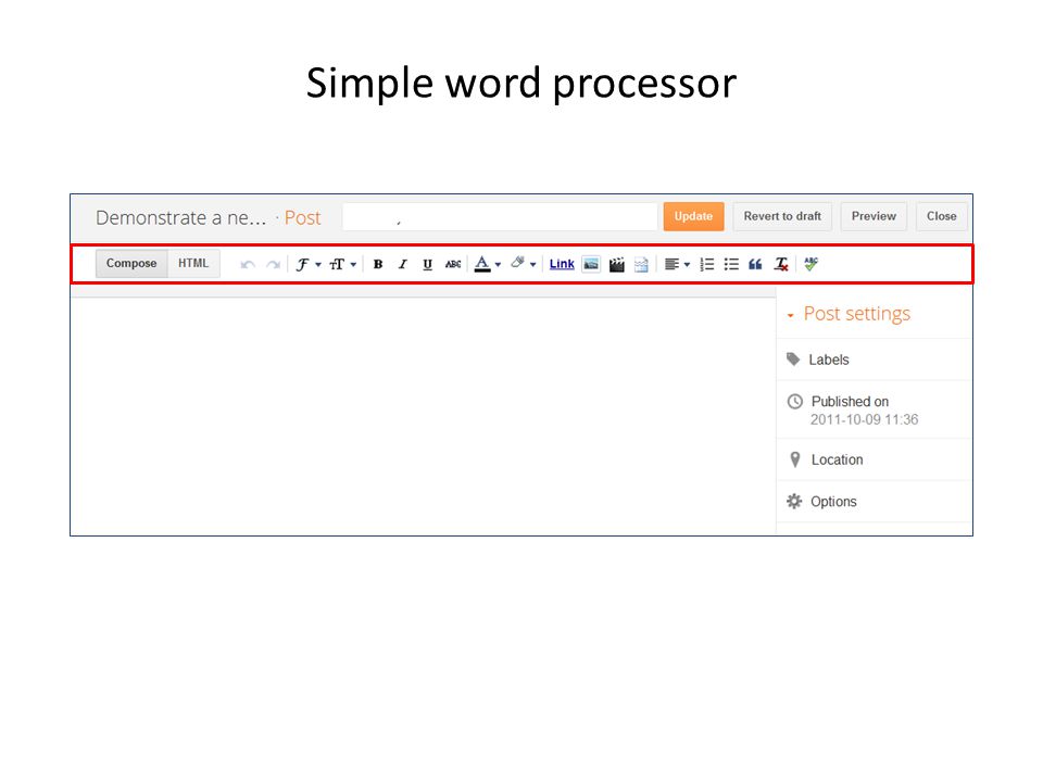 Simple word processor