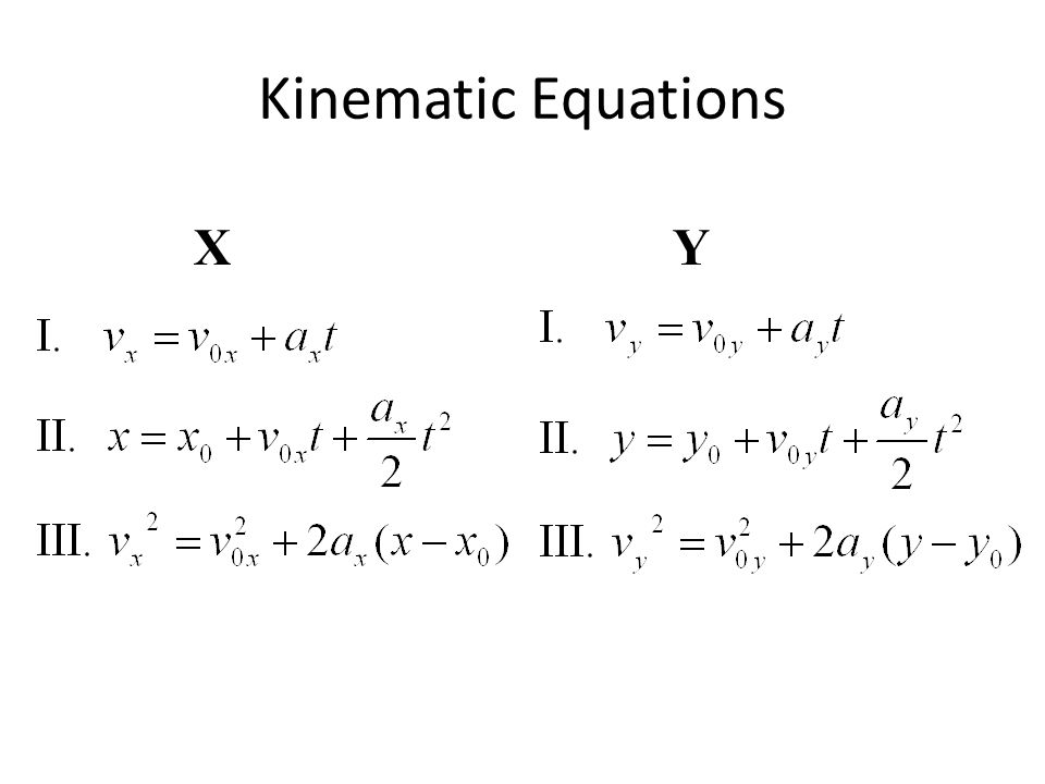 Phys16 Lecture 7 Projectile Motion Physics Of Baseball 4 Kinematic Equations Xy