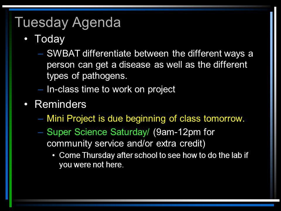 warm up reminders today you