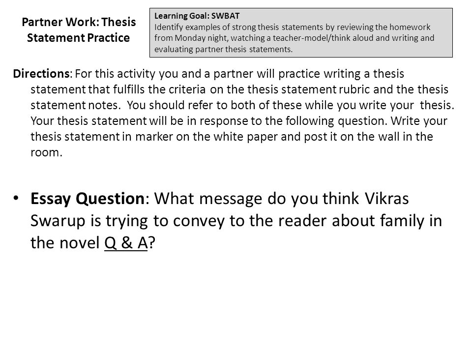 practice developing thesis statements practice developing thesis statements