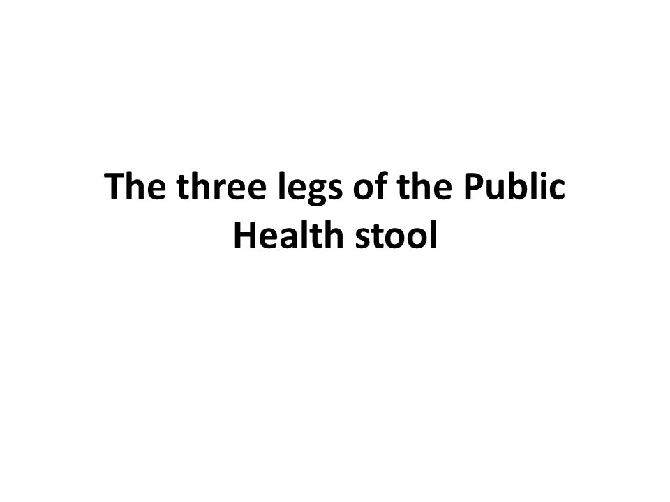 The three legs of the Public Health stool