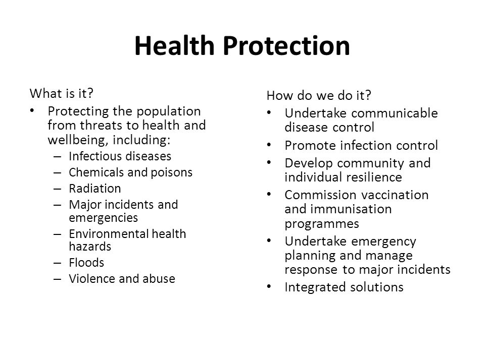 Health Protection What is it.