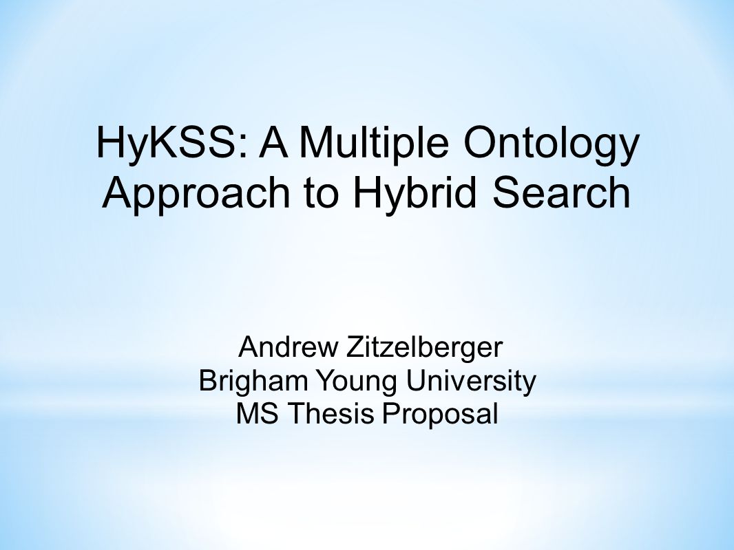Ms Thesis Proposal