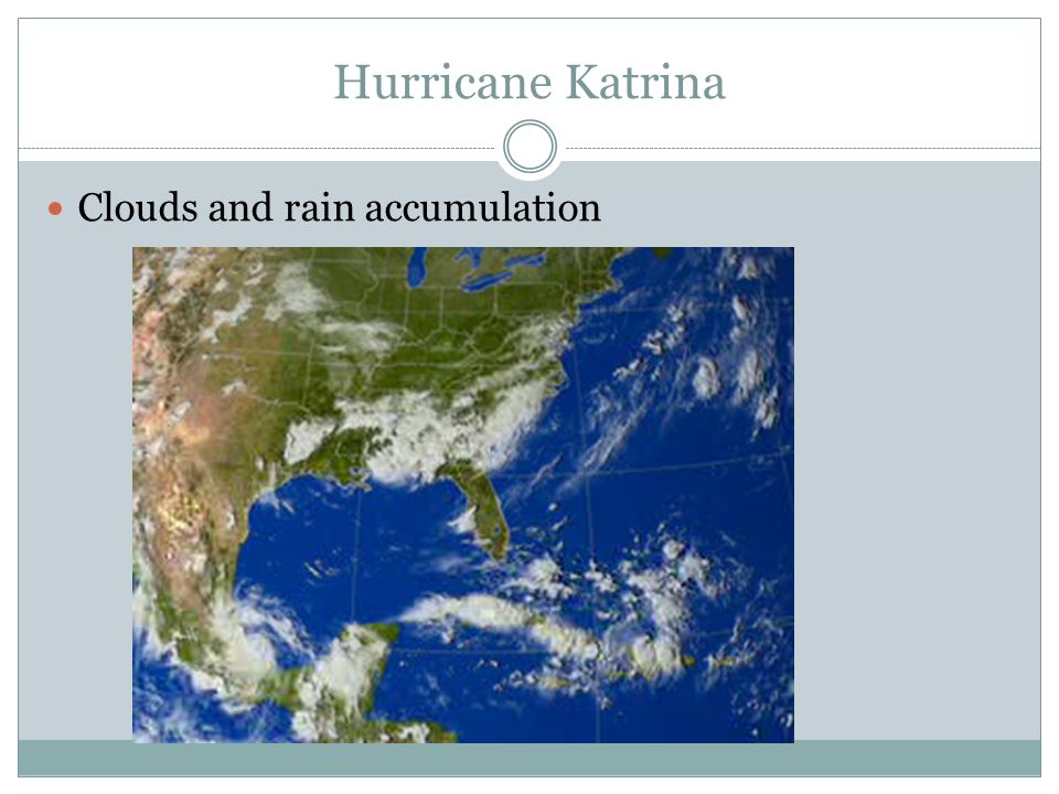 Hurricane Katrina Clouds and rain accumulation