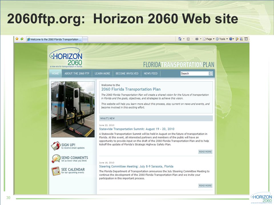 ftp.org: Horizon 2060 Web site