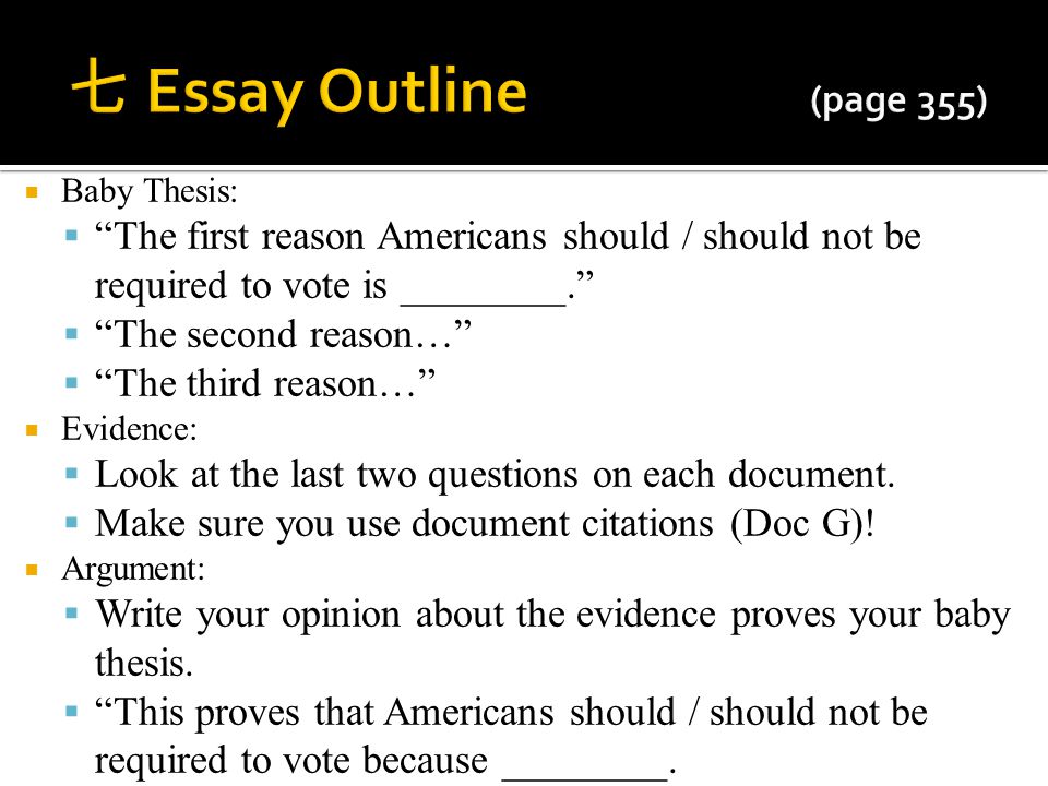 Should americans be required to vote essay