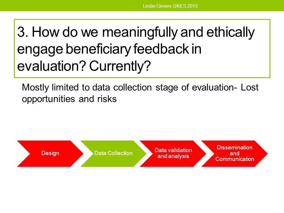 3. How do we meaningfully and ethically engage beneficiary feedback in evaluation.