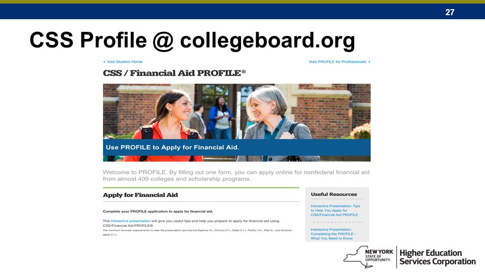 27 CSS collegeboard.org