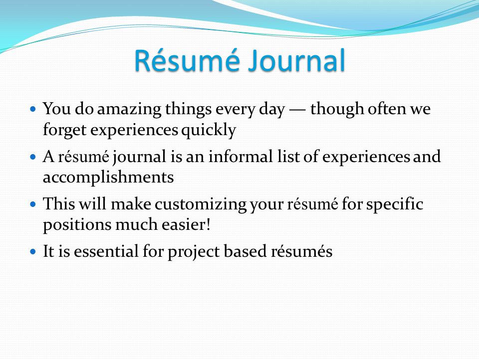 project based resumes