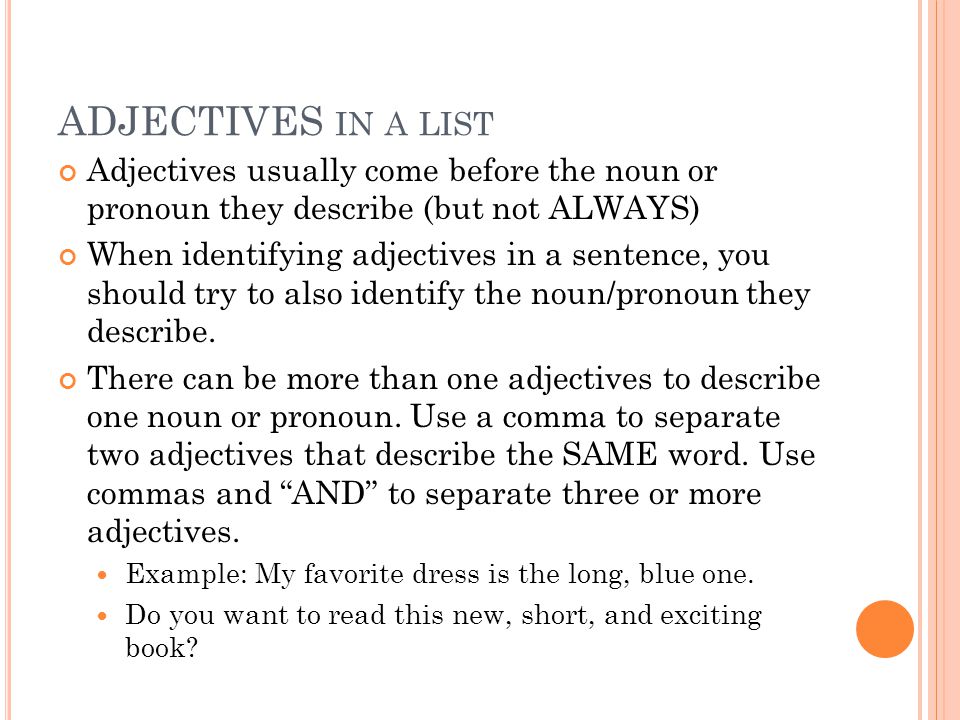 Worksheets Adjective Examples In Sentences adjective examples in sentences virallyapp printables worksheets a djectives adverbs and rticles adjectives an is list