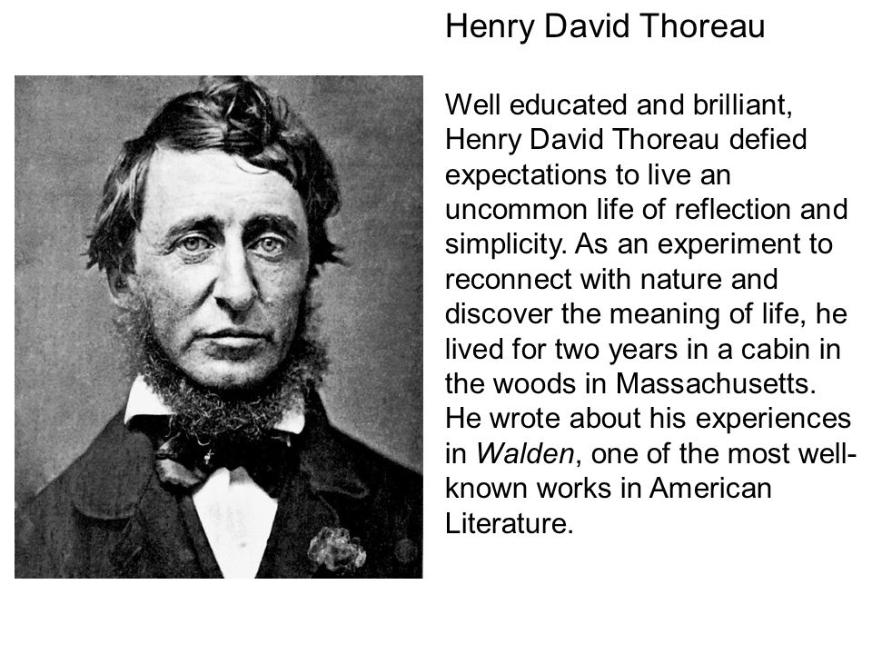 Henry david thoreau simplicity essay