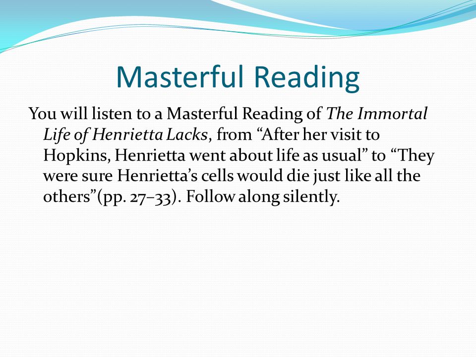 The Immortal Life Of Henrietta Lacks Essay