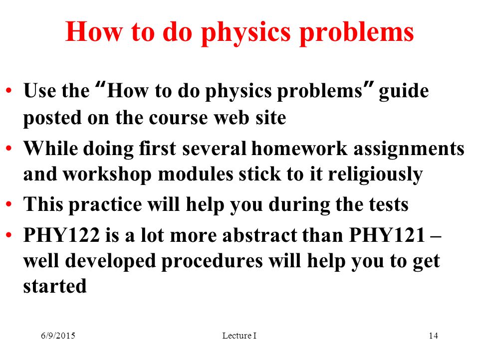 Physics Homework Problems Help