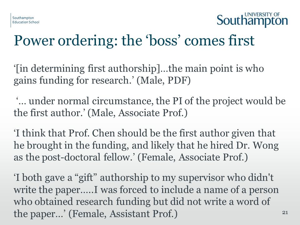 authorship in research paper The person who did the work and wrote the paper is generally listed as the first author of a research paper 2 for published articles. authorship in research paper The person who did the work and wrote the paper is generally listed as the first author of a research paper 2 for published articles.
