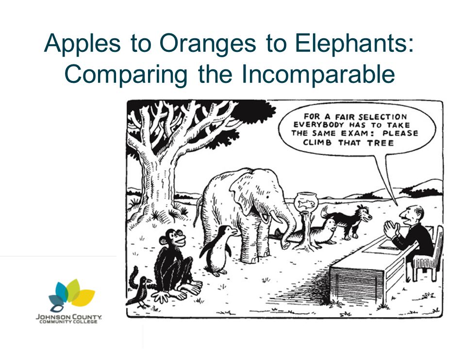 Apples to Oranges to Elephants: Comparing the Incomparable