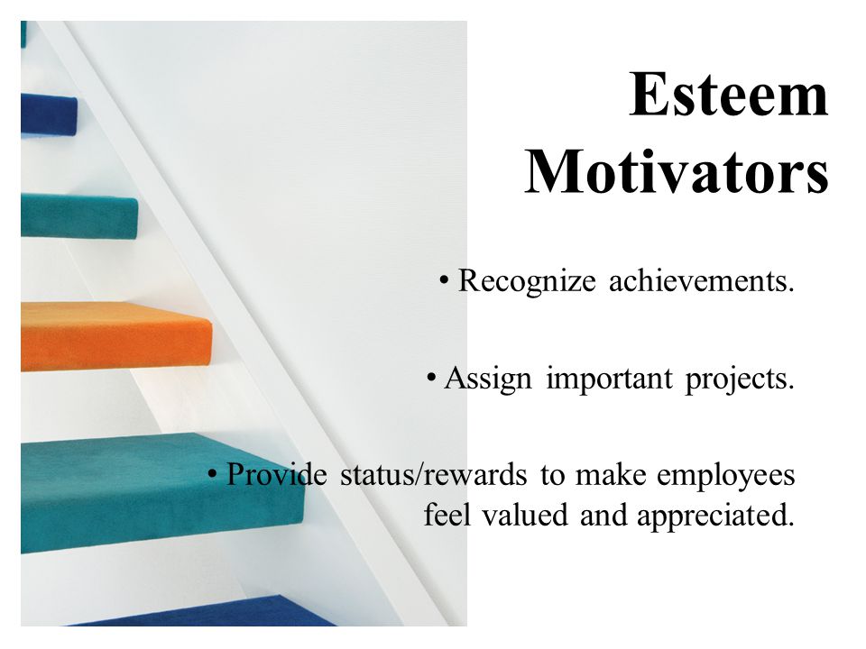 Recognize achievements. Assign important projects.