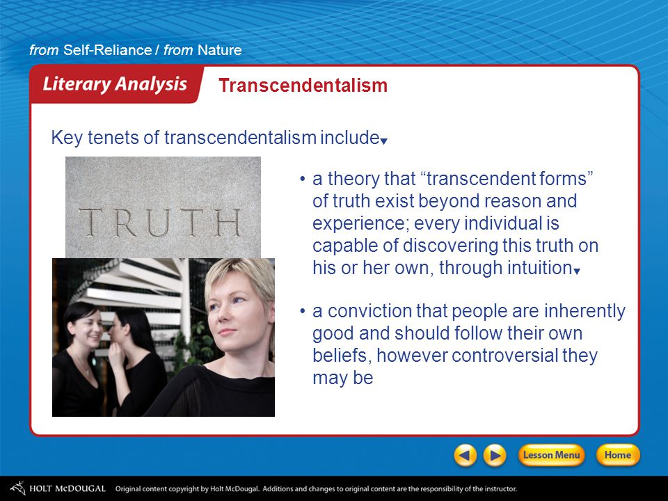Analytical essay on transcendentalism