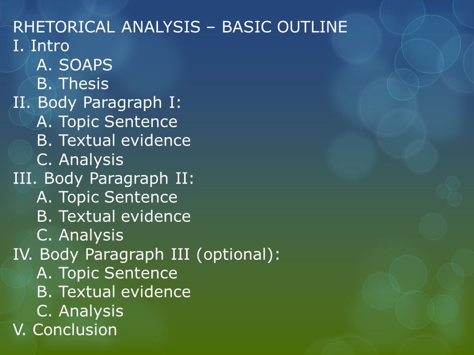 Rhetorical analysis essay intro paragraph