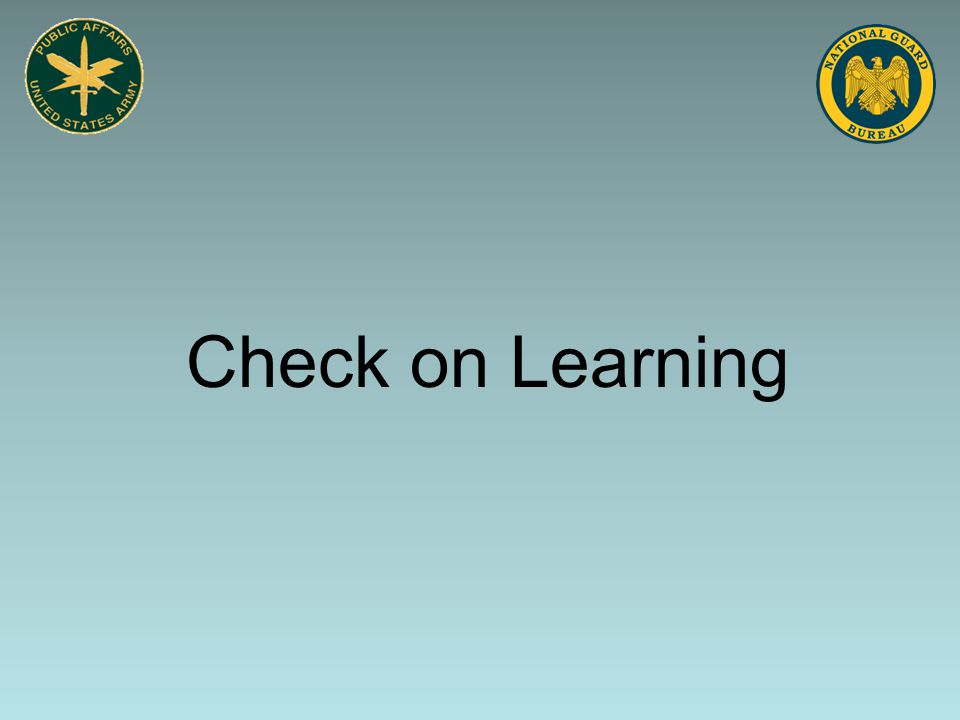 Check on Learning