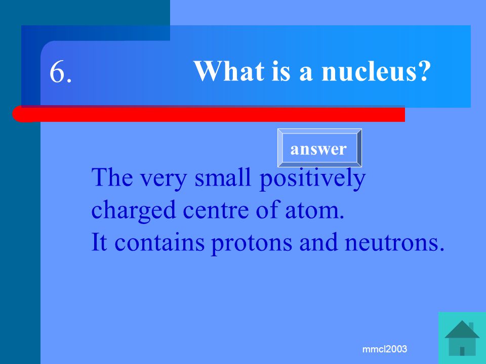 mmcl2003 Describe the structure of an atom.