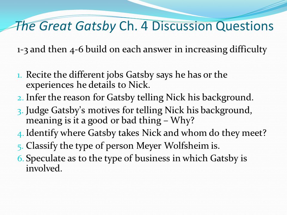 Essays About The Great Gatsby