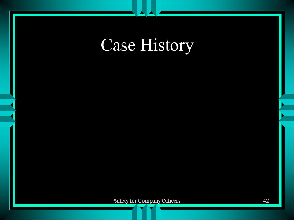 Safety for Company Officers42 Case History