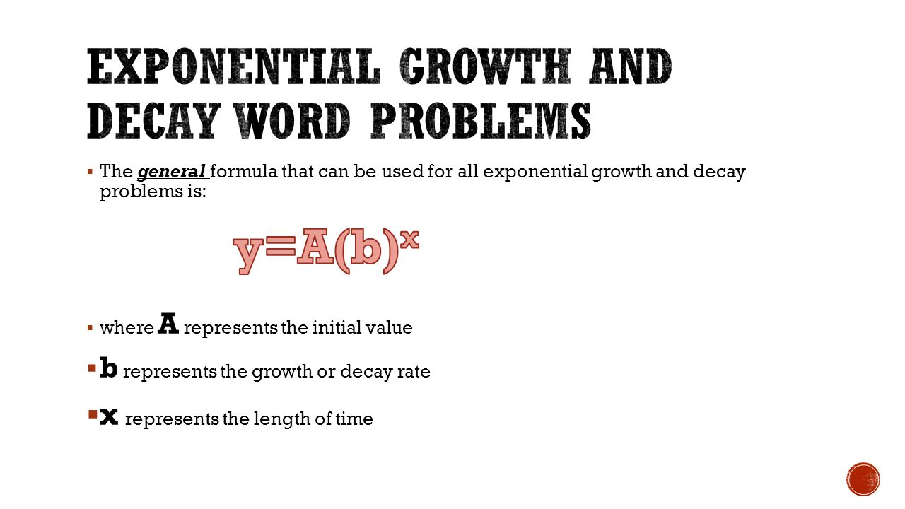 Growth And Decay Equation Talkchannels Decay Formula Gallery