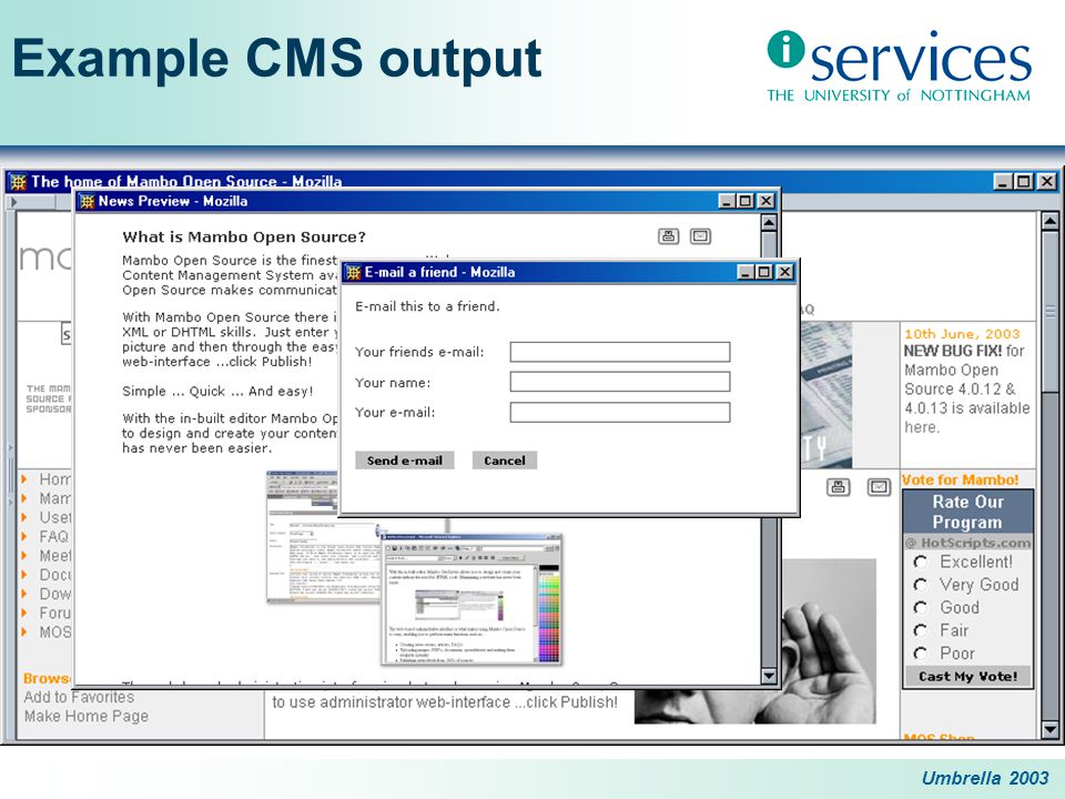 Umbrella 2003 Example CMS output